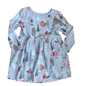Garanimals Toddler Girl Sz 18m Winterland Long Sleeve Dress Grey Multicolored